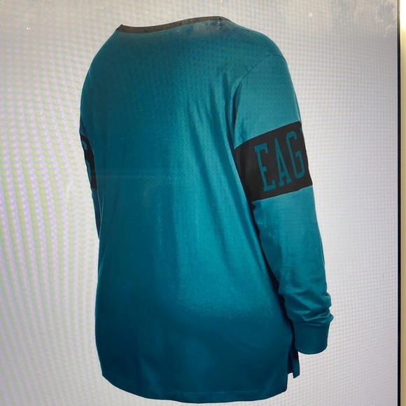 Philadelphia Eagles Lace Up Long Sleeve Shirt 2x New with Tags Super Bowl - Picture 4 of 4